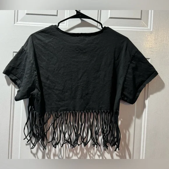 103. Originality “Free Bird” Rock & Roll Fringed-Hem T-Shirt - Picture 6 of 6